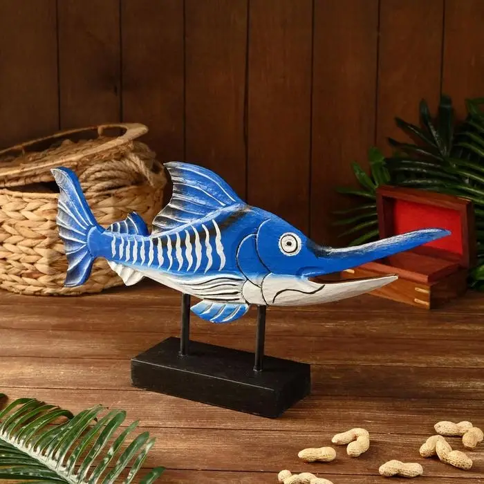 Сувенир Сувенир "Рыба-меч" дерево на подставке 52х9х25 см
