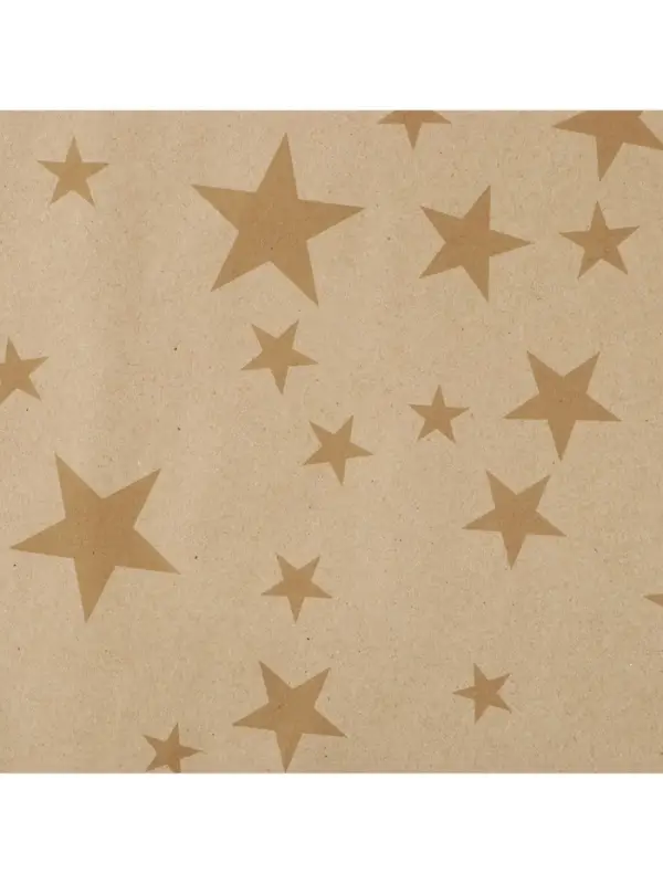 Бумага упаковочная крафтовая «Звёзды», 1 лист, 70 х 100 см