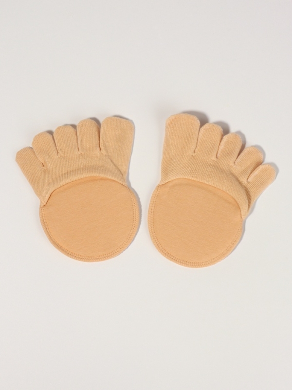 Полустельки с цельн пальцами 12*7*0,5см пара бамбук волокн,вискоза беж ОТ