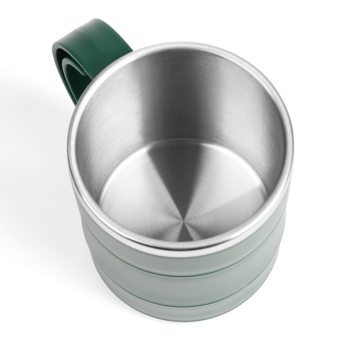 Термокружка "Мастер К" Поход "Боевой резерв", 450 мл, сохраняет тепло 2 ч, зеленая