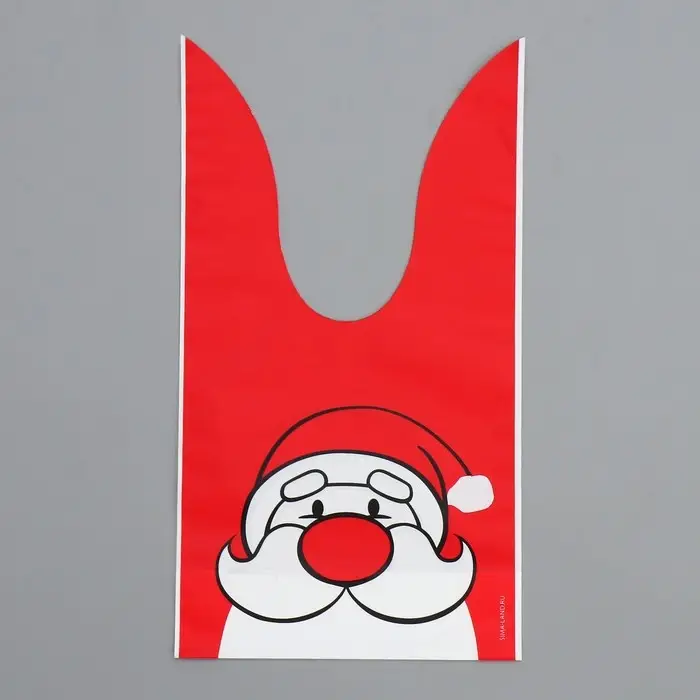 Мешок подарочный с ушками «Дедушка Мороз», 12 х 11.5 см Мешок подарочный с ушками «Дедушка Мороз», 12 х 11.5 см