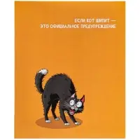 Тетрадь 24 листа в линейку Calligrata &laquo;Кошачьи мемы&raquo;, блок офсет, 5 В МИКС