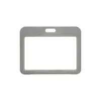 Бейдж горизонтальный, внешний 100 х 78 мм, внутренний 85х54 мм, серый