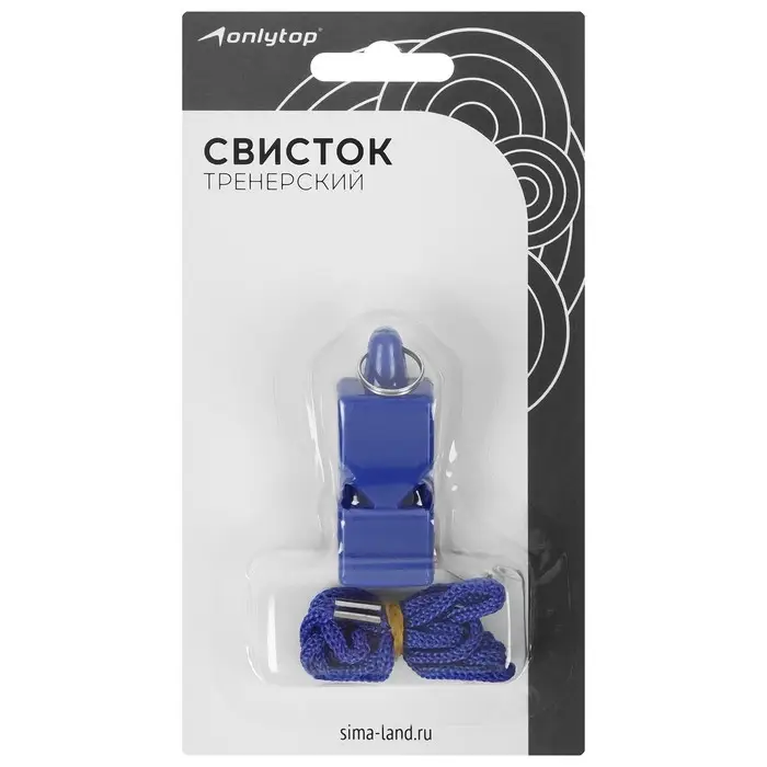 Свисток тренерский ONLYTOP, пластиковый, МИКС