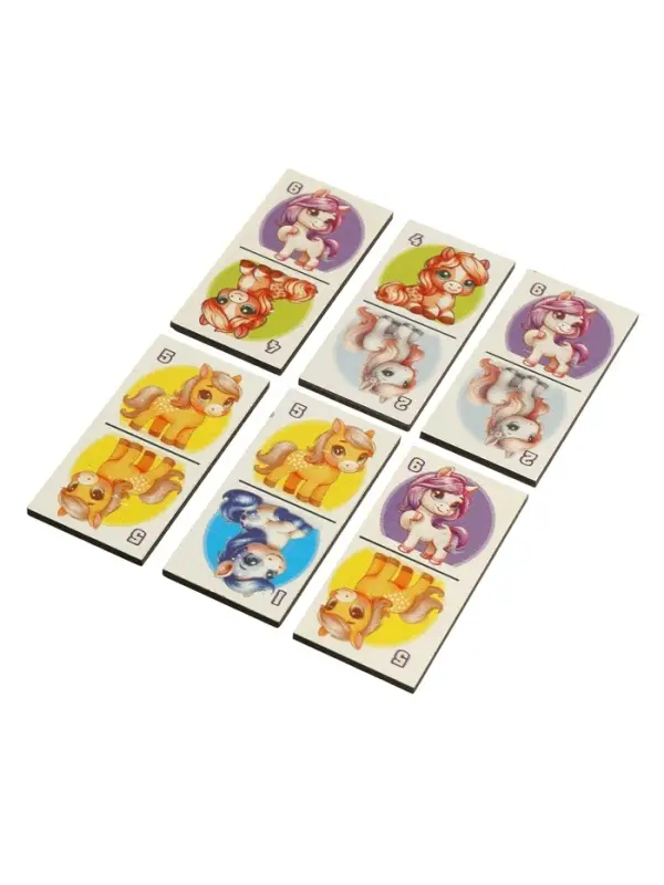 Домино деревянное Задира-плюс &laquo;Лошадки&raquo;, 6&times;3 см