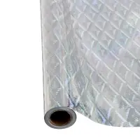 Плёнка самоклеящаяся, голография, серебристая, 0.45&times;3 м, 30 мкм