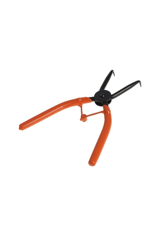 Съемник внутренних стопорных колец ТУНДРА, удлиненные изогнутые губки на сжим, 180 мм Съемник внутренних стопорных колец ТУНДРА, удлиненные изогнутые губки на сжим, 180 мм