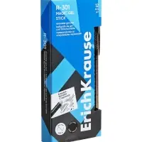 Стираемая ручка ErichKrause R=301 Magic Gel, гелевая, узел 0.5 мм, чёрная