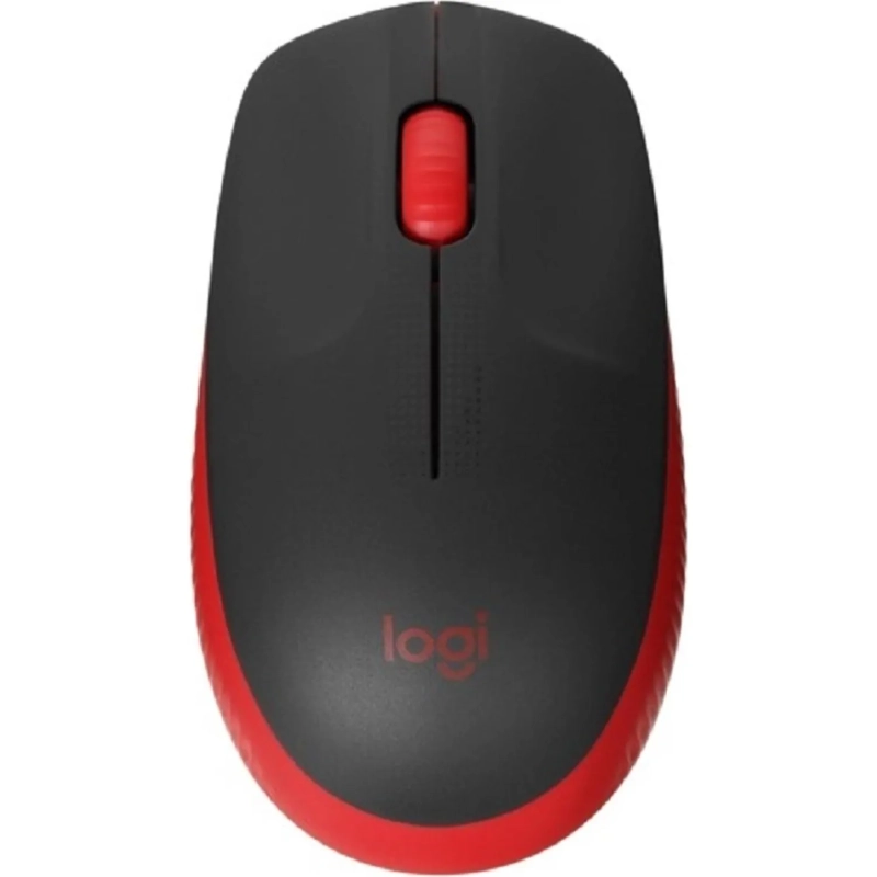 Мышь компьютерная Logitech M190, опт,беспров, USB, крас/чер