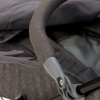 Санки - коляска Nika Kids &laquo;Наши детки 6&raquo;, чехол для ног, муфта, сумка, принт с ламой, серый