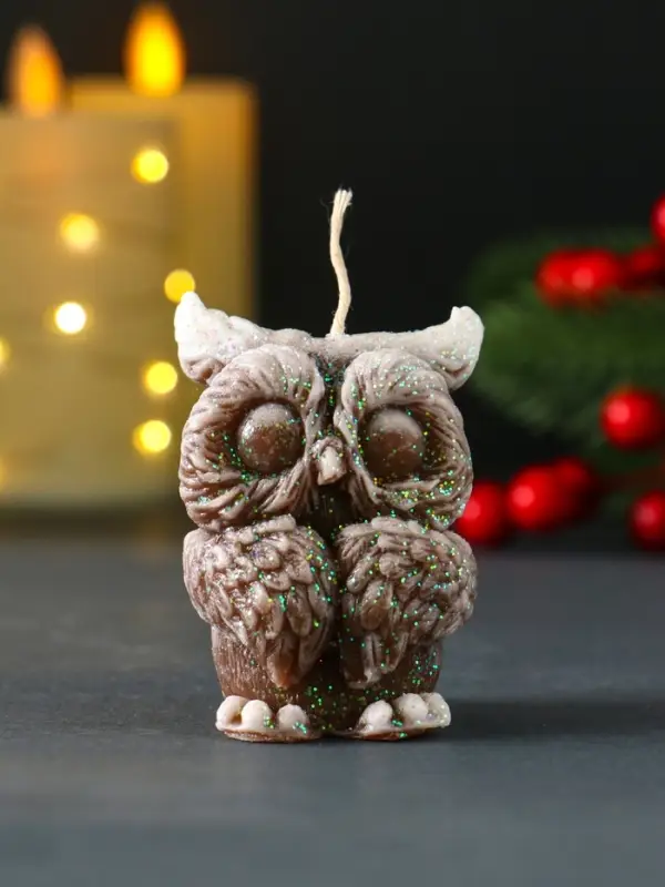 Свеча новогодняя "Филюшка" 50х65 мм, коричневый