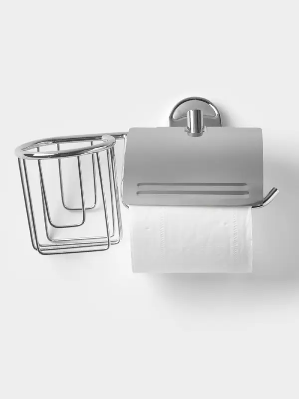 Держатель для туалетной бумаги St&ouml;lz &laquo;Нео&raquo;, с подставкой под освежитель воздуха, хромированный