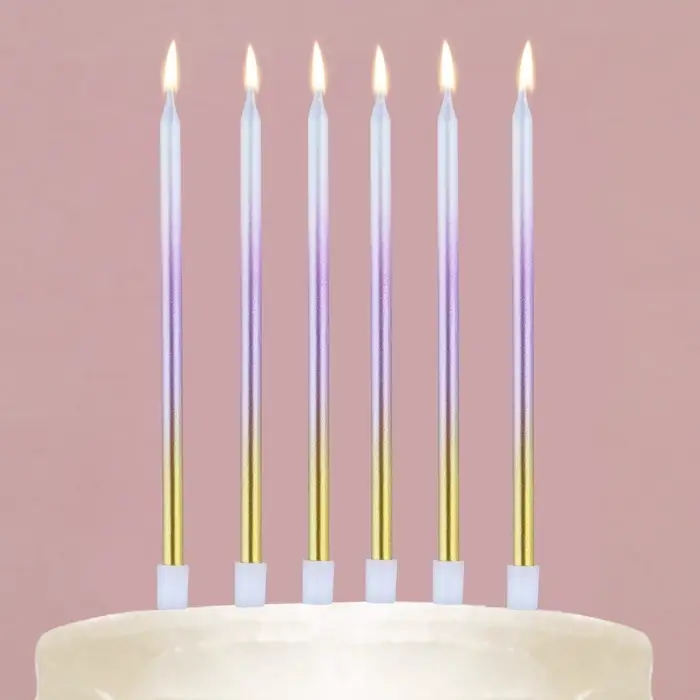 Свечи для торта Make a wish, 6 шт., 13&times;0.5 см