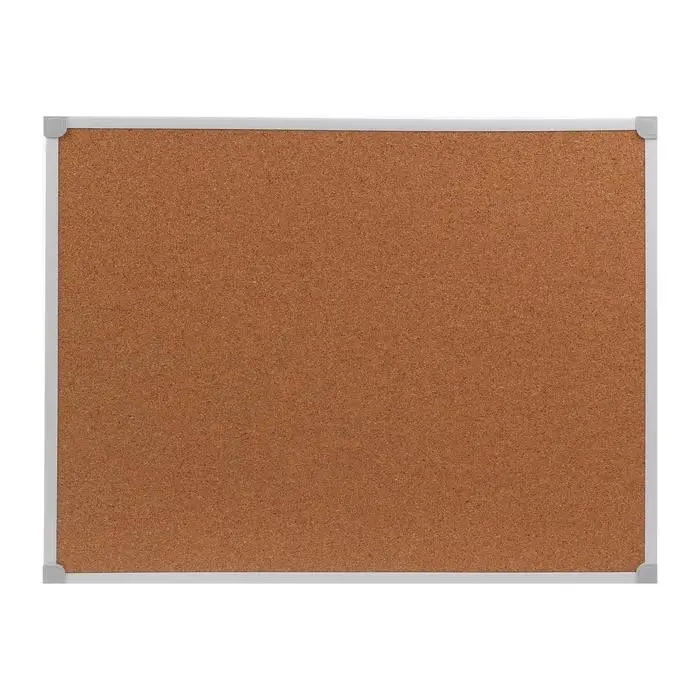 Доска пробковая Calligrata, 45&times;60 см, в ПВХ рамке белого цвета, серые уголки