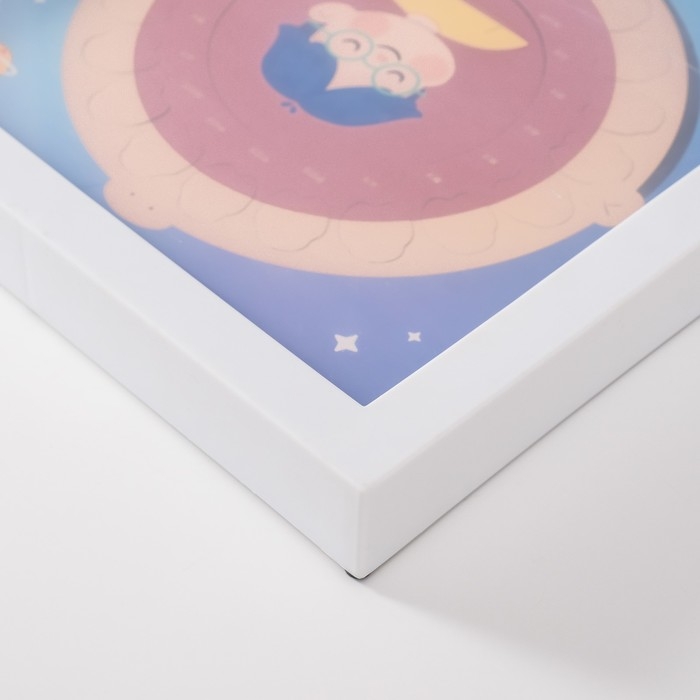 Фоторамка пластик 9х9 см  Фоторамка пластик 9х9 см "Молочные зубики" голубая 2х23х27 см