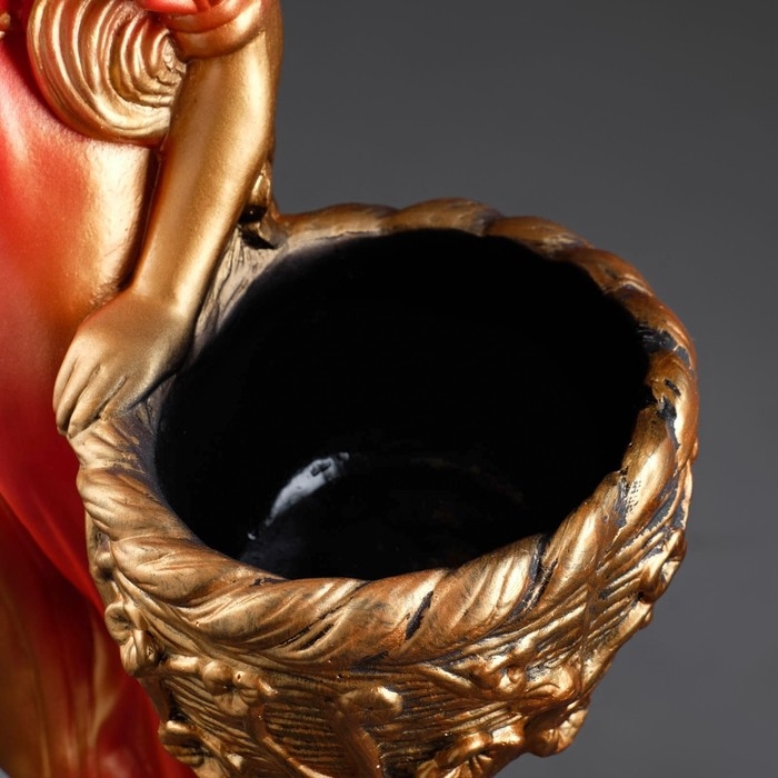 Фигура  Фигура "Девушка с двумя кашпо" красная, 24х30х96см