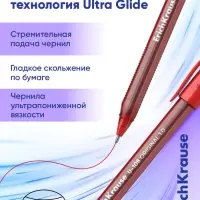 Ручка шариковая ErichKrause. U-108 Original Stick, красный стержень, узел 1 мм