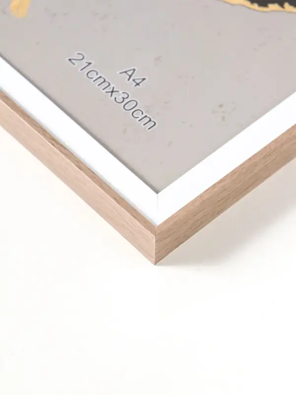 Фоторамка пластик формат А4 "Современная классика" беж и белый 26х20,8х1,5 см