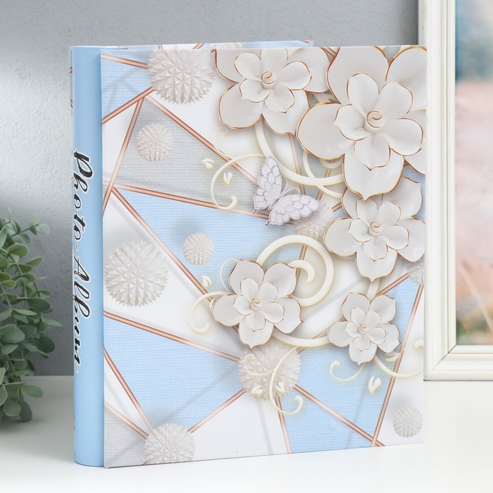 Фотоальбом на 400 фото 10х15 см Фотоальбом на 400 фото 10х15 см "Нежные цветы на принте" МИКС 33,5х27,5х5,5 см