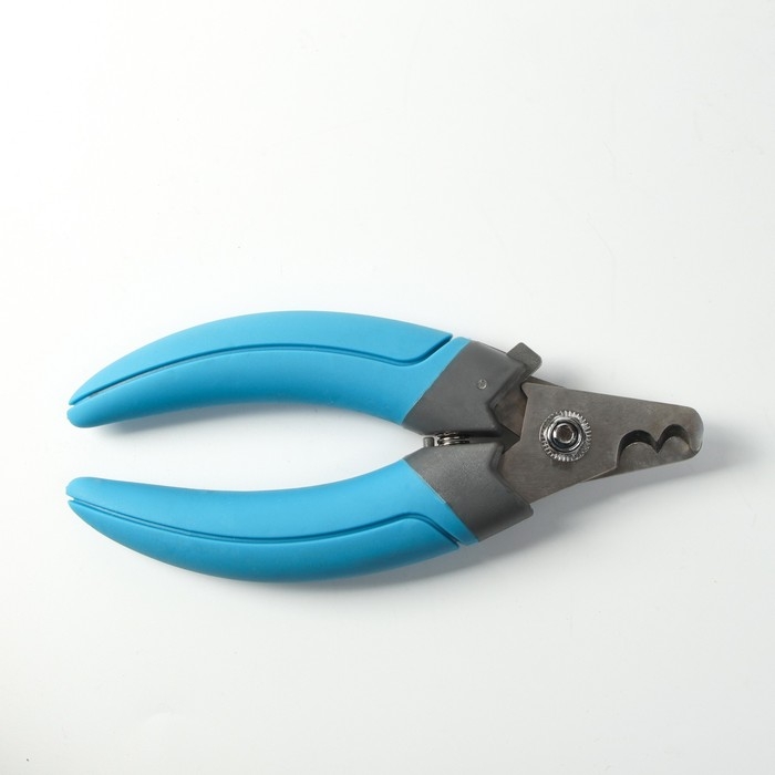 Когтерез боковой с 2 отверстиями, большой, голубой Когтерез боковой с 2 отверстиями, большой, голубой