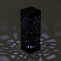 Садовый светильник &laquo;Ажурный&raquo;, уличный, на солнечной батарее, 6&times;29&times;6 см, 1 LED, свечение белое