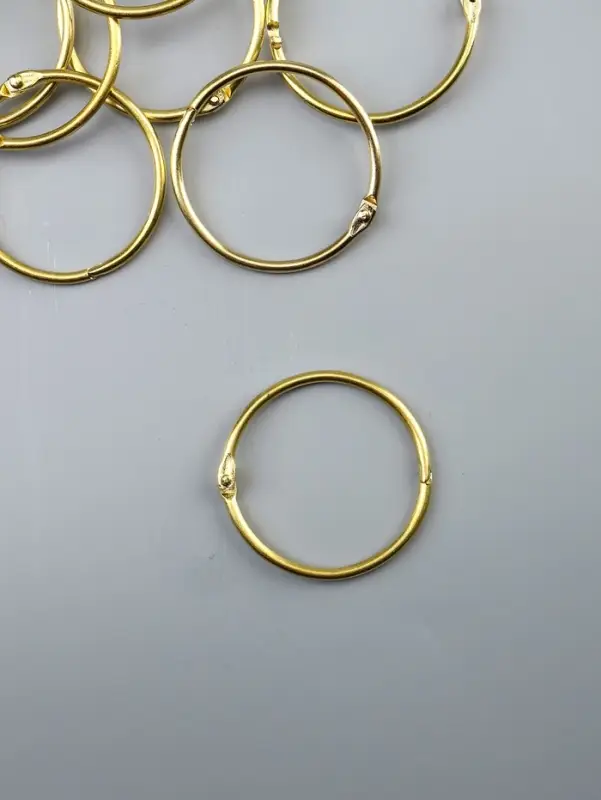 Кольцо для творчества (для фотоальбомов) Кольцо для творчества (для фотоальбомов) "Золото" набор 10 шт внутр. d= 4,5 см внешн. d=5см