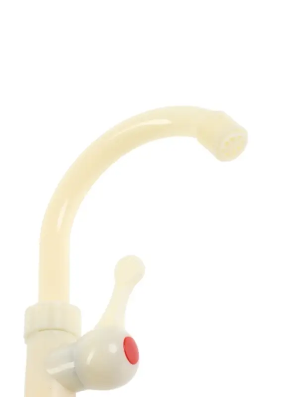 Кран на одну воду ZEIN Z2020, плоская ручка, пластик, R-образный излив, цвет &laquo;рисовый&raquo;