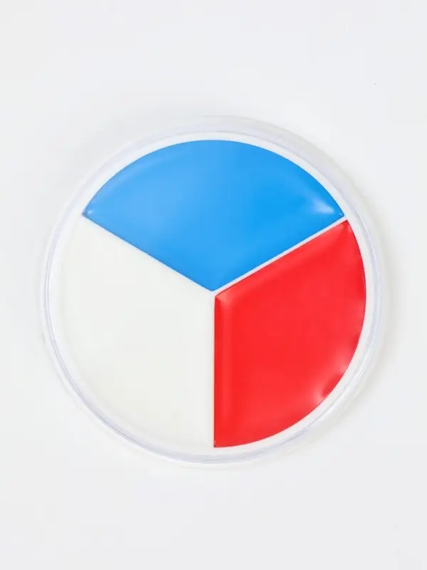 Профессиональный театральный грим &laquo;Шайба&raquo;, красный, белый, синий, 15 мл.