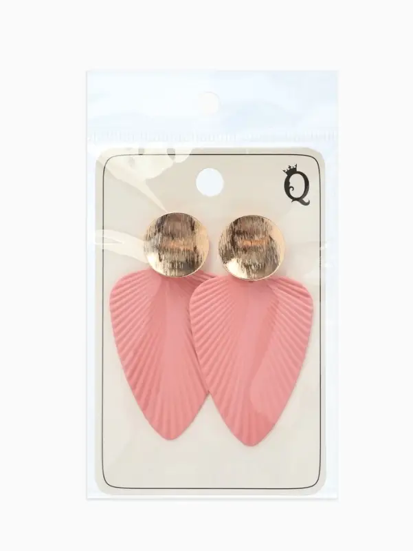 Серьги металл &laquo;Геометрия&raquo;, линии, розовые в золоте