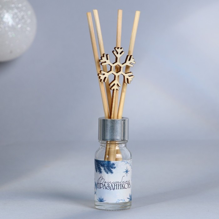 Новый год! Диффузор ароматический палочки «Новогодняя коллекция: Волшебных праздников», на Новый год, аромат персик, 10 мл.