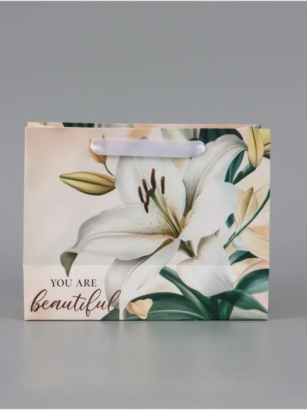 Пакет подарочный горизонтальный Beautiful, 23&times;18&times;10 см