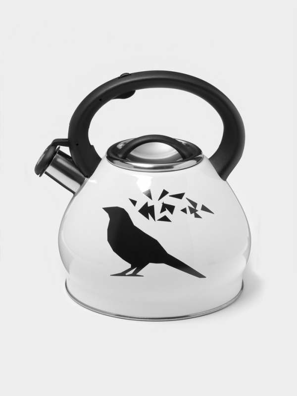 Чайник со свистком из нержавеющей стали Доляна Magic birds, 3 л, с индикатором нагрева, индукция Чайник со свистком из нержавеющей стали Доляна Magic birds, 3 л, с индикатором нагрева, индукция