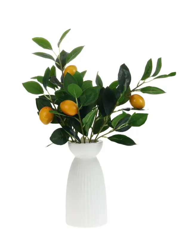 Цветы искусственные "Ветка лимона" d-5 см 44 см, жёлтый