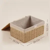 Корзина для хранения SL Home, плетёная, ручной работы, 30&times;20&times;15.5 см