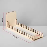 Подставка под открытки 15 ячеек, 8.4&times;27&times;11 см, толщина 3 мм, цвет бежевый