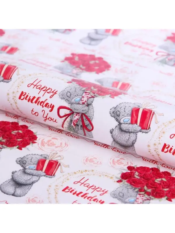 Бумага упаковочная глянцевая Happy Birthday to you!, Me To You, 70 х 100 см