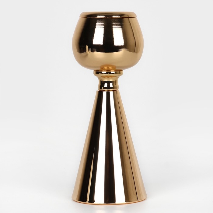 Подсвечник металл на 1 свечу «Гиацинт» цвет золото 8 х 8 х 21 см Подсвечник металл на 1 свечу «Гиацинт» цвет золото 8 х 8 х 21 см