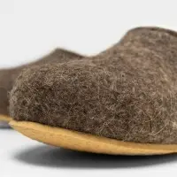 Домашние валенки Step, серо-коричневые (натуральные), размер 35