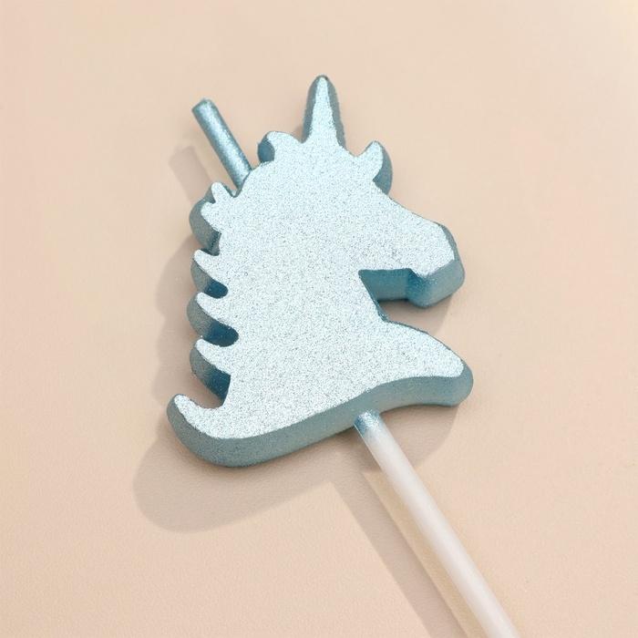 Набор свечей для торта, 5 шт Набор свечей для торта, 5 шт "Блестящие единороги", разноцветные