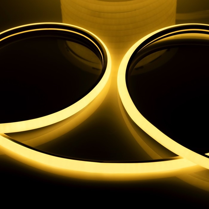 Гибкий неон Luazon Lighting 16 мм D-образный, IP65, 50 м, SMD2835, 120 LED/м, 220 В, свечение тёплое белое Гибкий неон Luazon Lighting 16 мм D-образный, IP65, 50 м, SMD2835, 120 LED/м, 220 В, свечение тёплое белое