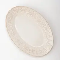 Блюдо сервировочное &laquo;Колос&raquo;, 30.5&times;21&times;3 см, фарфор, молочное