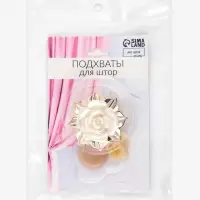 Подхват для штор &laquo;Роза&raquo;, d = 5 см, цвет золотой