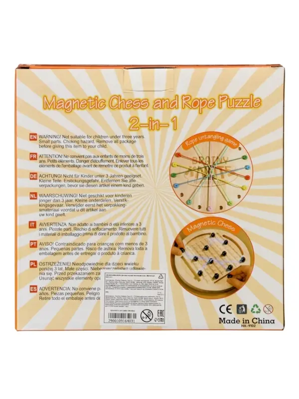 Настольная игра 2 в 1 головоломка Шнурочки + Магнитный бой