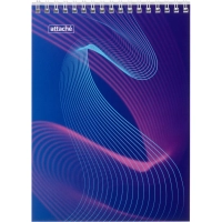 Блокнот А5,40л,клетка,метал.гребень,цв.обложка,Forma,в ассорт