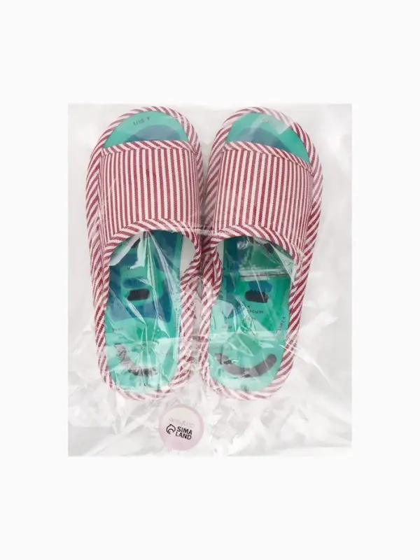 Массажёр для ног, тапочки, пара, 25 см, размер 35-38, красный