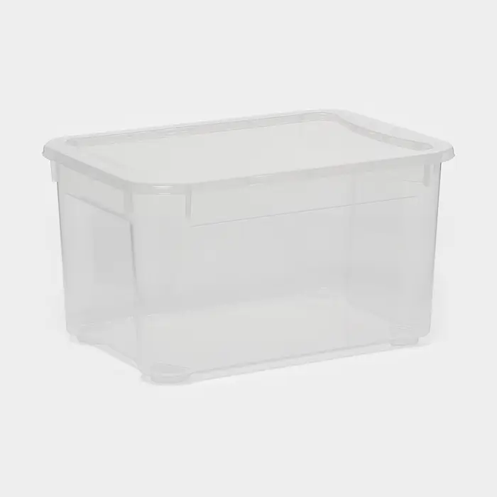Ящик для хранения &laquo;Кристалл XS Plus&raquo;, 16 л, 38.9&times;27.5&times;21.5 см, с крышкой, прозрачный