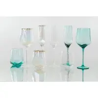 Бокалы для шампанского Magistro &laquo;Дарио&raquo;, 180 мл, 7&times;27.5 см, набор 6 шт., стекло, перламутровые