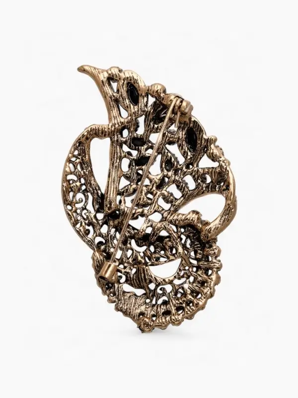 Брошь &laquo;1000 и 1 ночь&raquo;, водоворот, цветная в чернёном золоте