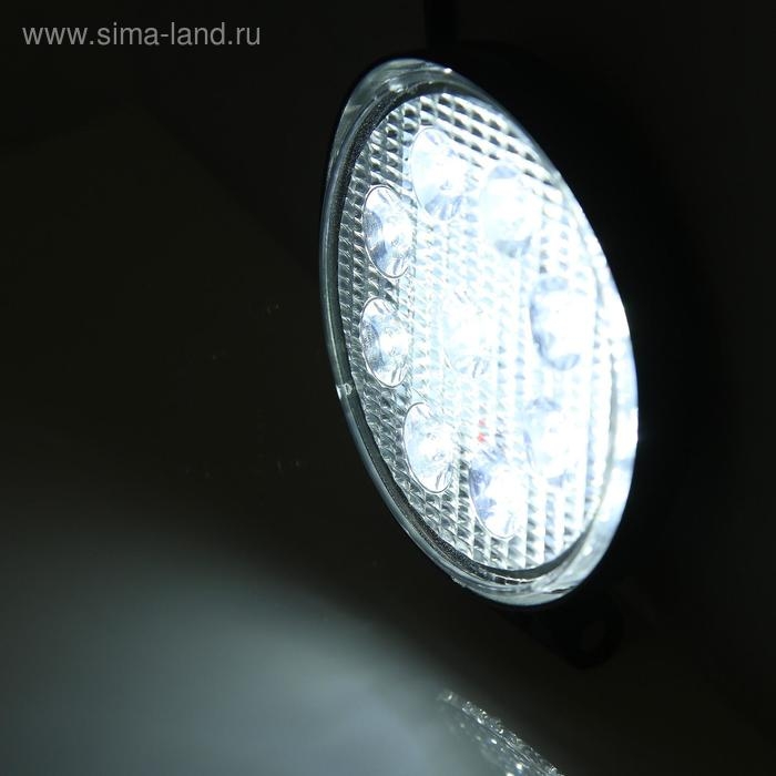 Фара светодиодная OFF ROAD 115 мм, круглая, 12В/24В, 27Вт, 6000K, Skyway, 9 диодов, Дальний свет S07201017 Фара светодиодная OFF ROAD 115 мм, круглая, 12В/24В, 27Вт, 6000K, Skyway, 9 диодов, Дальний свет S07201017