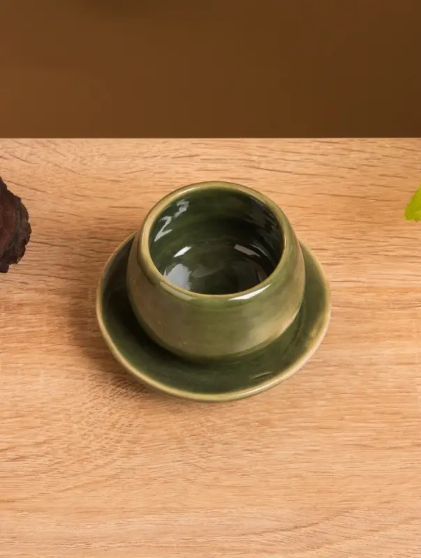 Соусник «Чашка», 8.5×8.5×6 см, керамика, зелёный Соусник «Чашка», 8.5×8.5×6 см, керамика, зелёный